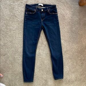 Zara Blue Skinny Jeans Classic Denim Style Low Rise